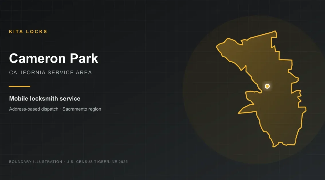 2025 Census boundary map for Cameron Park, California