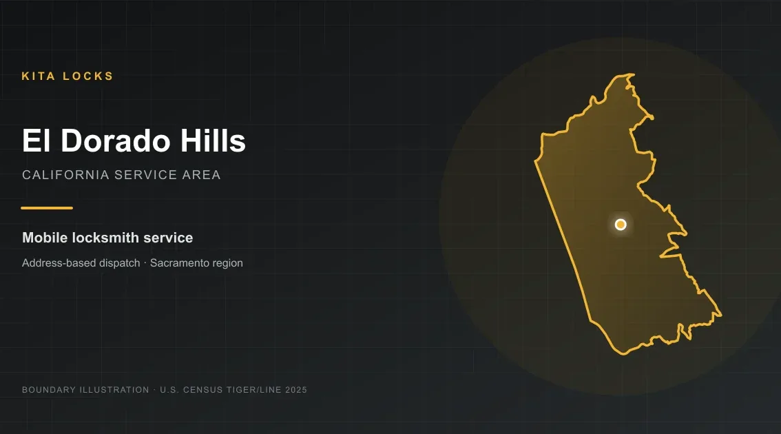 2025 Census boundary map for El Dorado Hills, California