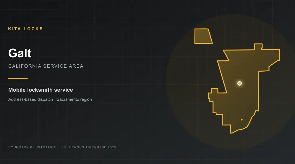 2025 Census boundary map for Galt, California