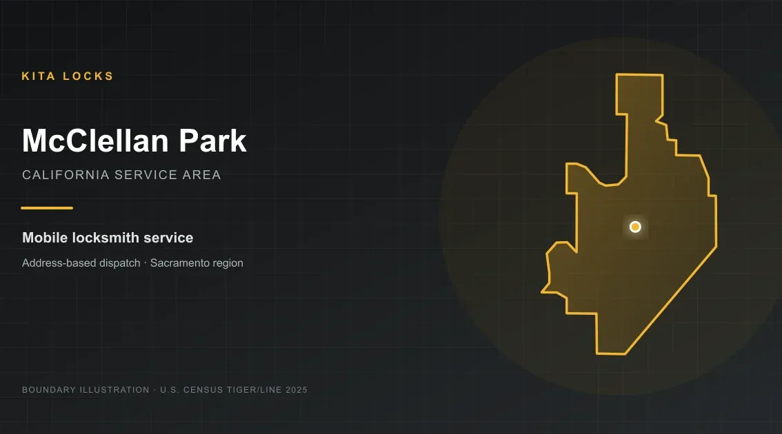 2025 Census boundary map for McClellan Park, California