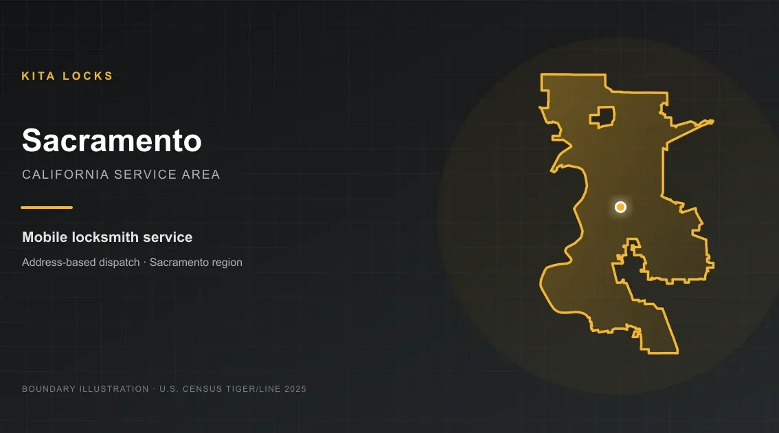 2025 Census boundary map for Sacramento, California