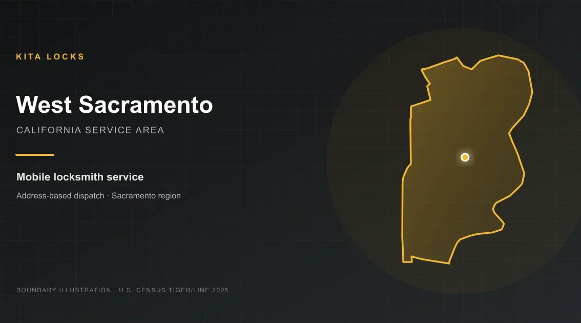 2025 Census boundary map for West Sacramento, California